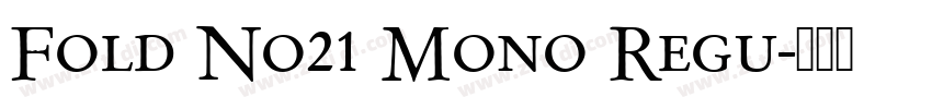 Fold No21 Mono Regu字体转换